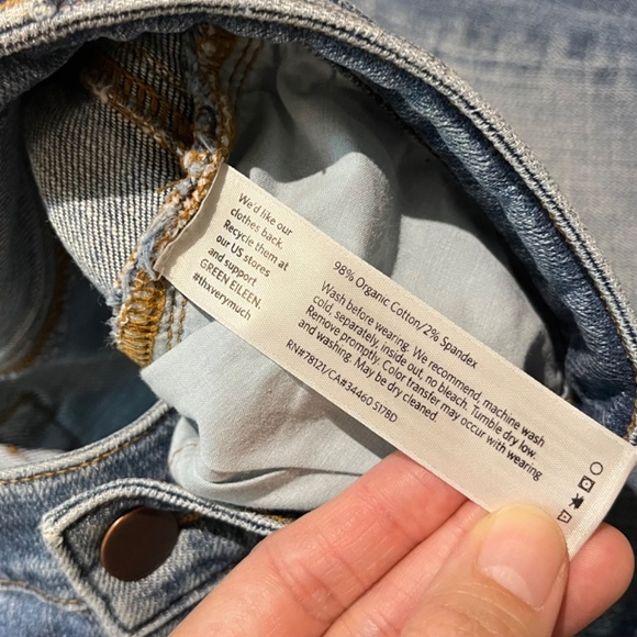 Eileen Fisher Boyfriend Straight Leg Jeans - Women's Size 8 - Blue - Picture 5 of 9